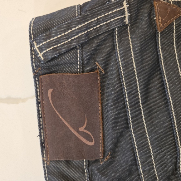 Gillys Extra Slim Straight Leg Button Fly Embroidered Western Jeans Black Sz 32 - Picture 7 of 13